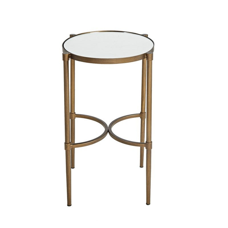 Bedford - Oval Mirror Accent Table - Antique Bronze - R&R Furniture Gallery (Fountain Valley, CA)