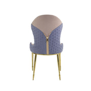 Caolan - Side Chair (Set of 2) - Tan, Lavender Fabric & Gold - R&R Furniture Gallery (Fountain Valley, CA)
