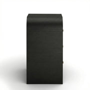 TOV Furniture Hump bedside chest with wood finish, featuring drawers and modern design for bedroom storage.