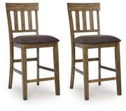 Urbinforte - Upholstered Barstool (Set of 2) - Light Brown - R&R Furniture Gallery (Fountain Valley, CA)