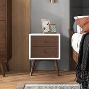 Caroline - Mid-Century Modern Style Night Stand 2 Drawer - R&R Furniture Gallery (Fountain Valley, CA)