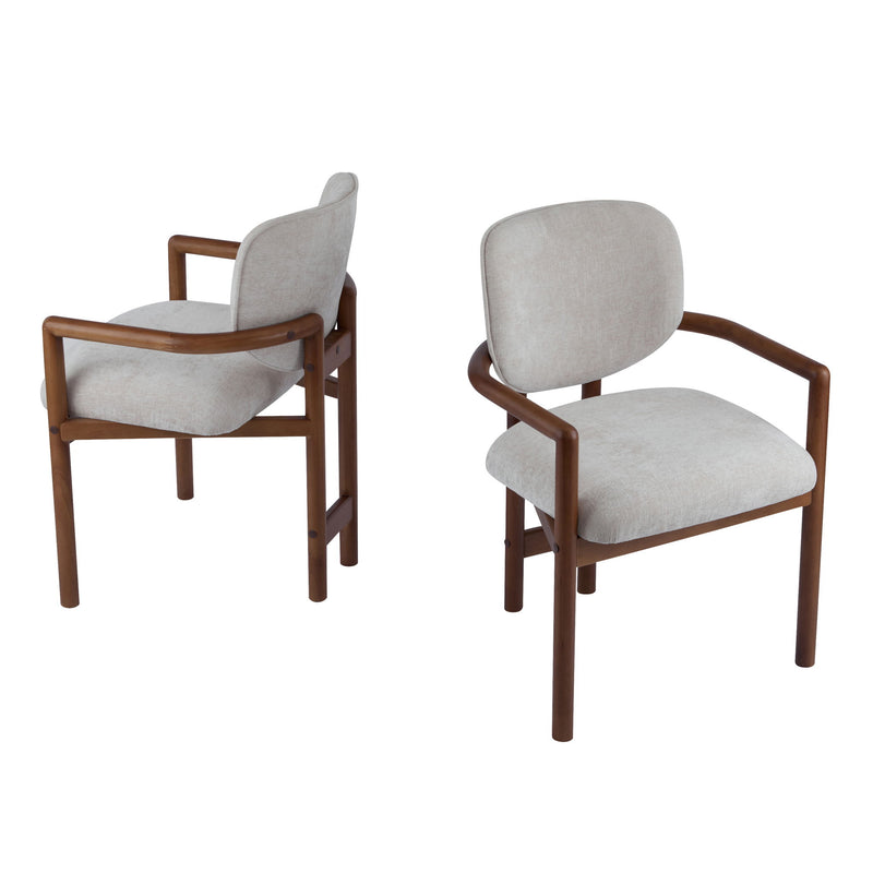 Upholstered Arm Dining Chairs (Set of 2) - R&R Furniture Gallery (Fountain Valley, CA)