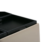 Avalon - Square Coffee Table, Storage Ottoman - R&R Furniture Gallery (Fountain Valley, CA)