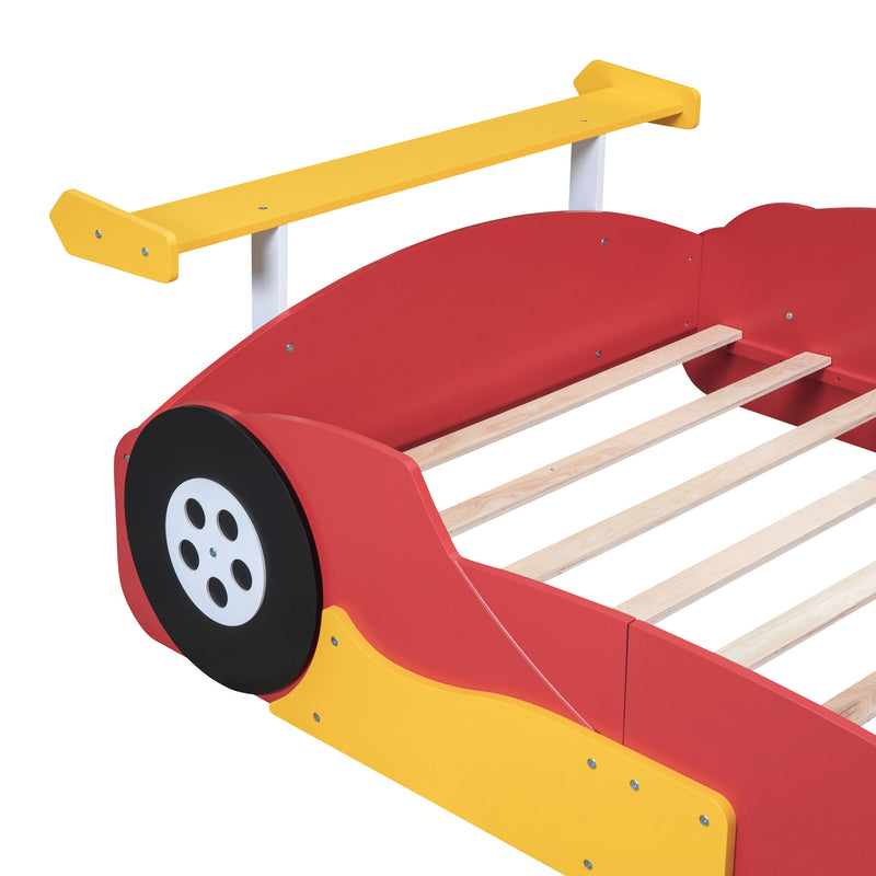 Race Car-Shaped Platform Bed With Wheels - R&R Furniture Gallery (Fountain Valley, CA)