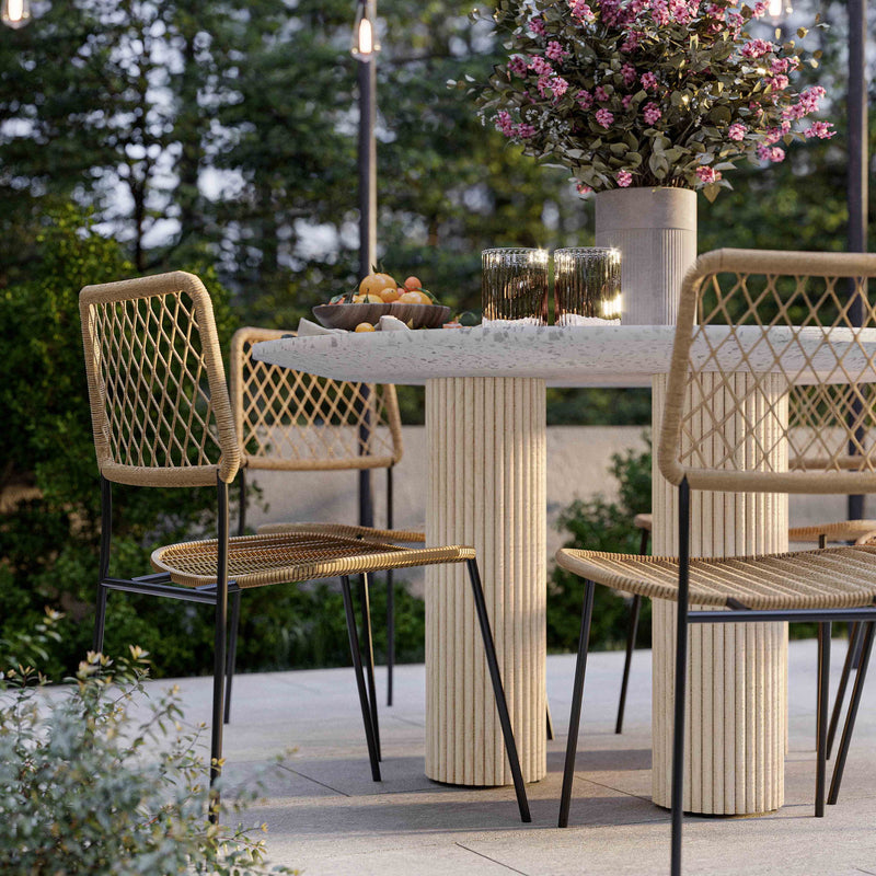 Parcino - Concrete Indoor / Outdoor Dining Table - Terrazzo - R&R Furniture Gallery (Fountain Valley, CA)