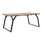 Zora - Dining Table Industrial & Iron Table - Black - R&R Furniture Gallery (Fountain Valley, CA)