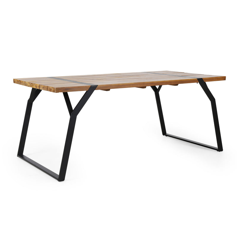 Zora - Dining Table Industrial & Iron Table - Black - R&R Furniture Gallery (Fountain Valley, CA)