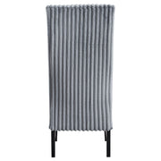 Kini - Side Chair (Set of 2) - Gray Corduroy & Black - R&R Furniture Gallery (Fountain Valley, CA)