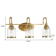 3 Lights Brush Vanity Light - Clear / Gold - R&R Furniture Gallery (Fountain Valley, CA)
