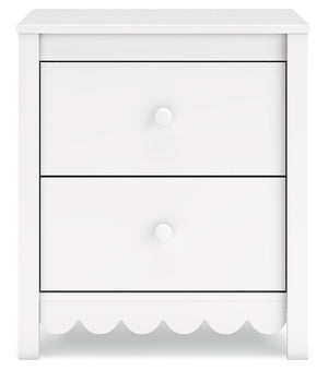 Hallityn - Two Drawer Night Stand - White - R&R Furniture Gallery (Fountain Valley, CA)