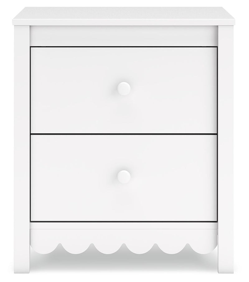 Hallityn - Two Drawer Night Stand - White - R&R Furniture Gallery (Fountain Valley, CA)