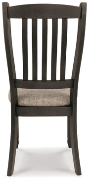 Tyler Creek - Dining UPH Side Chair (Set of 2) - Slatback - Black / Grayish Brown - R&R Furniture Gallery (Fountain Valley, CA)