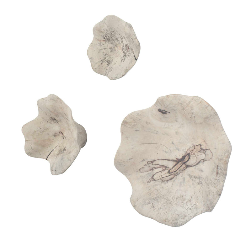 Set of three Uttermost Teo wall decor pieces featuring modern, abstract designs for stylish home interior decoration.