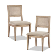 Modern Armless Dining Chair With Cane Back (Set of 2) - R&R Furniture Gallery (Fountain Valley, CA)