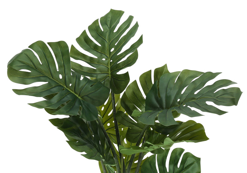 45" Tall, Artificial Plant, Monstera Tree, Indoor, Faux, Fake, Floor, Greenery, Potted, Real Touch, Decorative - Green / Black - R&R Furniture Gallery (Fountain Valley, CA)