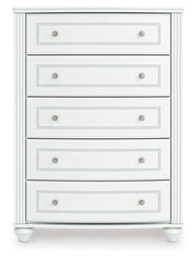 Kozlani - Five Drawer Chest - White - R&R Furniture Gallery (Fountain Valley, CA)
