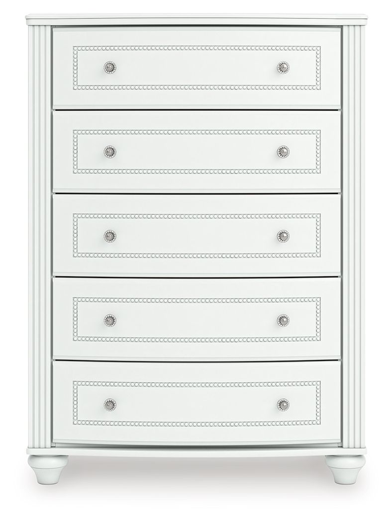 Kozlani - Five Drawer Chest - White - R&R Furniture Gallery (Fountain Valley, CA)