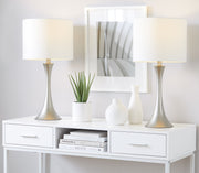Set of two Lumi Source Lenuxe modern table lamps with sleek contemporary design, featuring minimalist aesthetic and warm lighting.