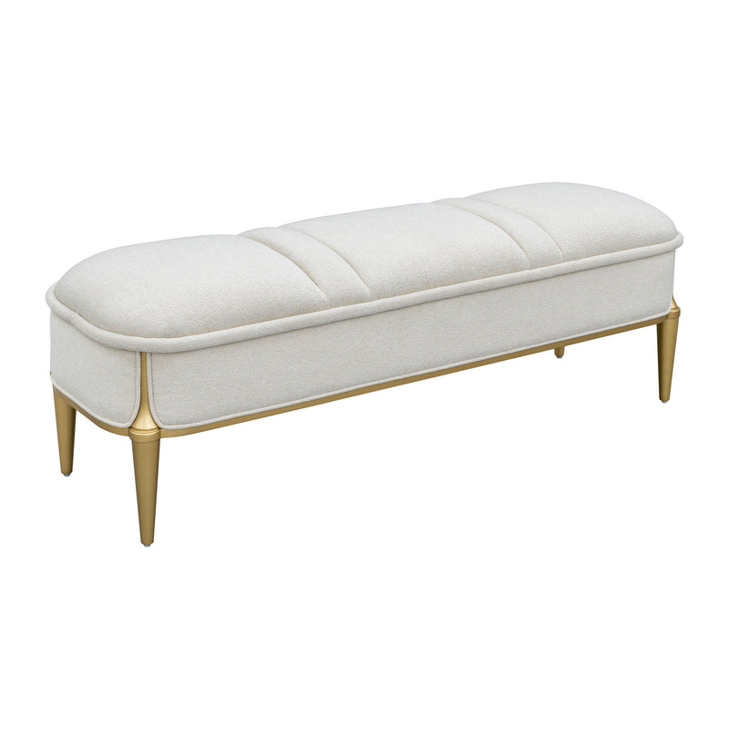 Scotts Square - Accent Bench - Light Champagne - R&R Furniture Gallery (Fountain Valley, CA)