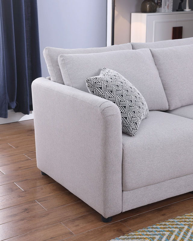 Penelope - Fabric Reversible Modular Sectional Sofa With Ottoman And Pillows - R&R Furniture Gallery (Fountain Valley, CA)