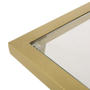 Modern Glam C-shaped end table with gold finish and tempered glass top, designed for stylish chair side use by Noble House.