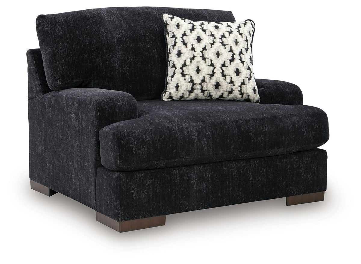 Whitmore Manor - Chair And A Half - Black Pearl - R&R Furniture Gallery (Fountain Valley, CA)