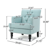 Harrison - Tufted Club Chair With Button Tufted Back And Birch Wood Legs - R&R Furniture Gallery (Fountain Valley, CA)