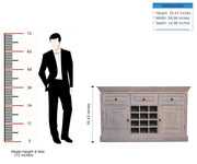 Wine Storage Unit - Gray Ash - R&R Furniture Gallery (Fountain Valley, CA)