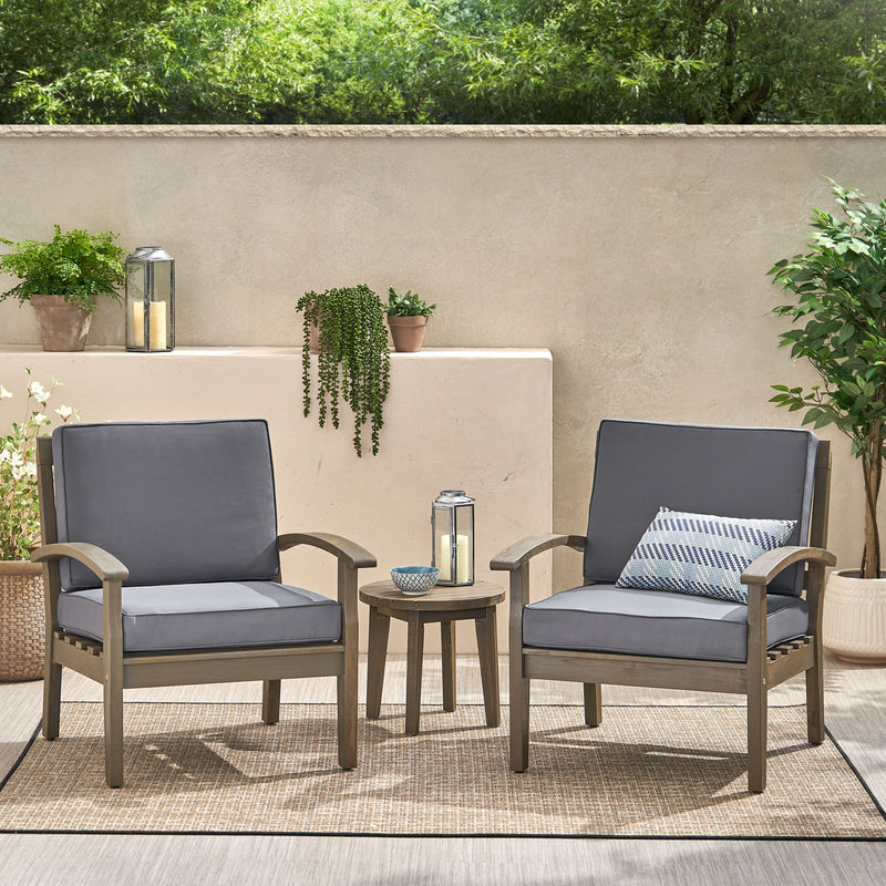Peyton Club Chair Outdoor Seating Acacia Wood 32.25 X 28.00 X 31.25" - R&R Furniture Gallery (Fountain Valley, CA)