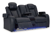 Fyne-dyme - Power Reclining Loveseat With Console/Adj Hdrst - R&R Furniture Gallery (Fountain Valley, CA)