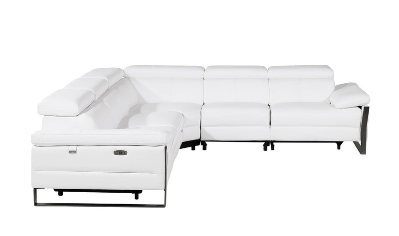 1246 - 5-Piece L-Shaped Modular Power Reclining Sectional With Power Headrests