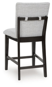 Neymorton - Upholstered Barstool (Set of 2) - Dark Grayish Brown - R&R Furniture Gallery (Fountain Valley, CA)