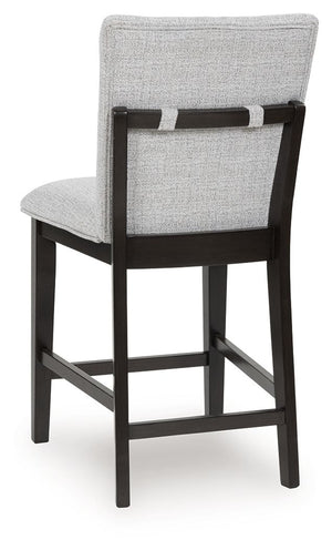 Neymorton - Upholstered Barstool (Set of 2) - Dark Grayish Brown - R&R Furniture Gallery (Fountain Valley, CA)