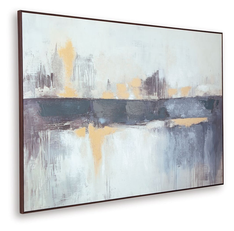 Gatesford - Wall Art - Blue / White / Tan - R&R Furniture Gallery (Fountain Valley, CA)
