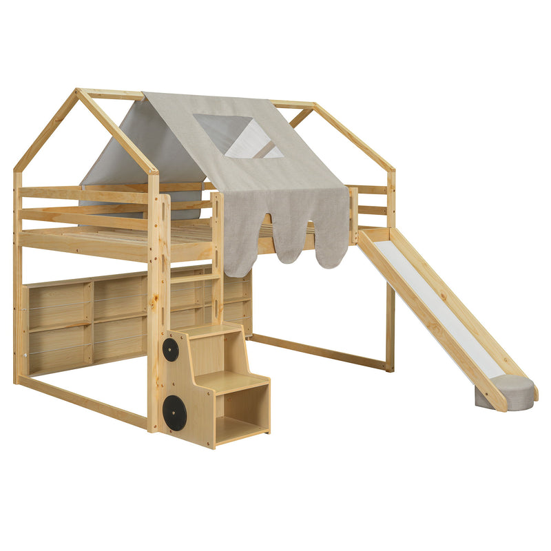 Loft Bed With House Shaped Frame And Tent - R&R Furniture Gallery (Fountain Valley, CA)