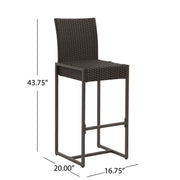 Outdoor Barstool With Hand Crafted Details (Set of 2) - R&R Furniture Gallery (Fountain Valley, CA)
