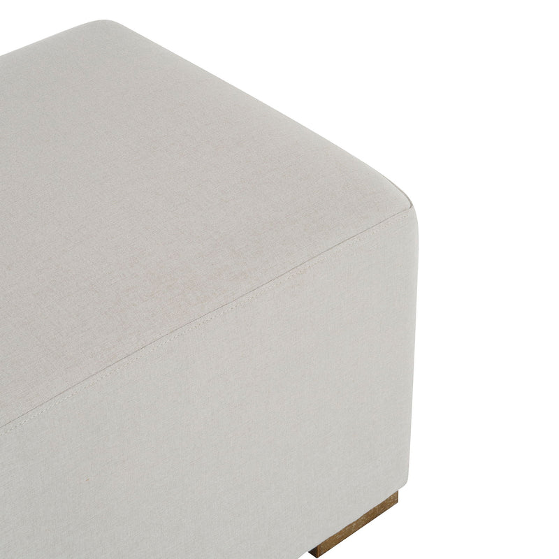 Simple Long Ottoman For Living Room - White - R&R Furniture Gallery (Fountain Valley, CA)