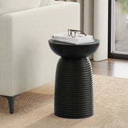 Boyd - Ribbed Accent Table - Black - R&R Furniture Gallery (Fountain Valley, CA)