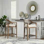 Americana - Mid-Century Modern Cane Back Counter Stool - R&R Furniture Gallery (Fountain Valley, CA)
