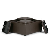 Avalon - Square Coffee Table, Storage Ottoman - R&R Furniture Gallery (Fountain Valley, CA)