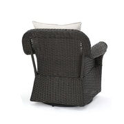 Amaya - Outdoor Swivel Rocker Chair With Water Resistant Cushions - Brown / Beige - R&R Furniture Gallery (Fountain Valley, CA)