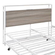 Platform Bed Frame With Trundle, USB Ports And Slat Support, No Box Spring Needed - R&R Furniture Gallery (Fountain Valley, CA)
