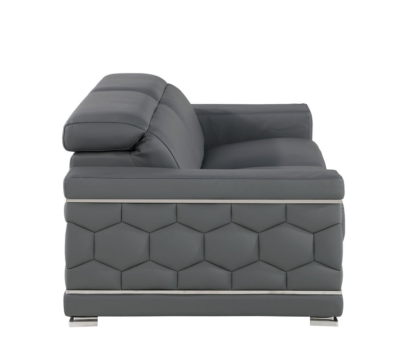 296 - Genuine Leather Loveseat - R&R Furniture Gallery (Fountain Valley, CA)