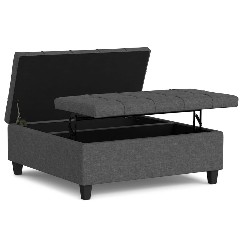 Harrison - Upholstered Coffee Table Storage Ottoman - R&R Furniture Gallery (Fountain Valley, CA)