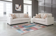 Signature Design by Ashley Aviemore living room set with stationary sofas and loveseats in a modern, comfortable fabric design.
