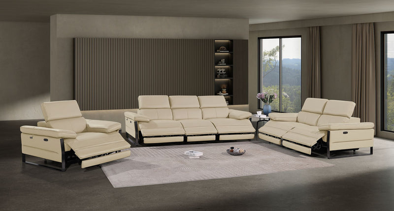 1246 - Modular Power Triple Reclining Sofa, Loveseat, And Chair Set With Power Headrests