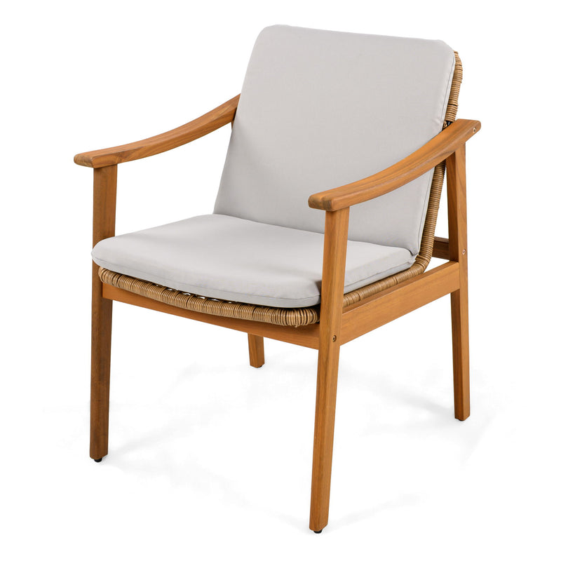 Outdoor dining chairs set of 2 from Noble House, featuring weather-resistant design and stylish outdoor seating for patios.