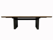 Double Pedestal Table Latte - Light Brown - R&R Furniture Gallery (Fountain Valley, CA)