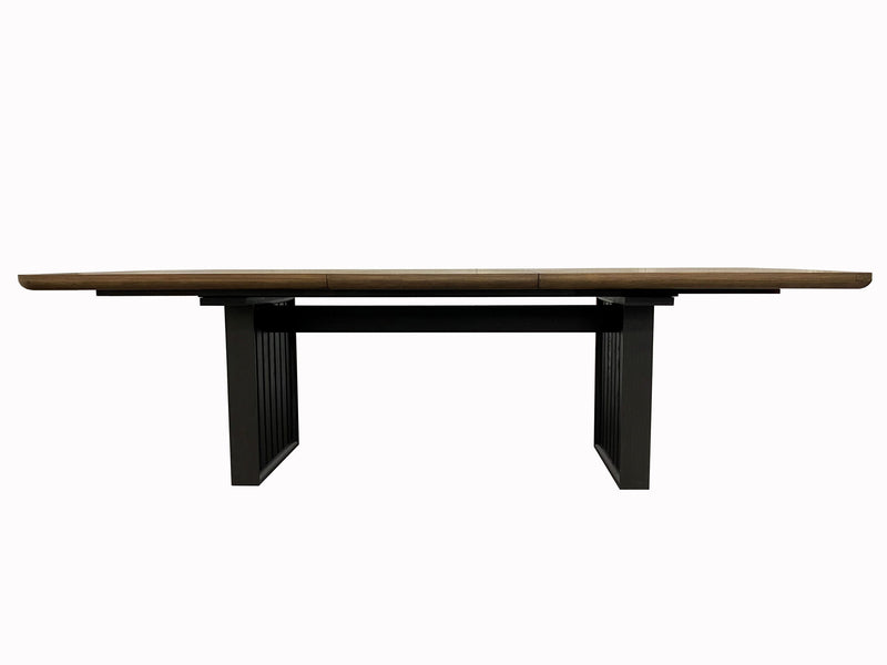 Double Pedestal Table Latte - Light Brown - R&R Furniture Gallery (Fountain Valley, CA)