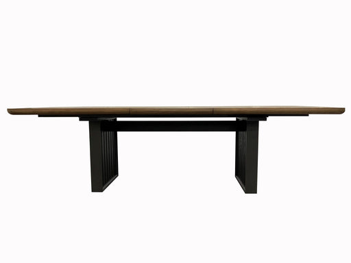 Double Pedestal Table Latte - Light Brown - R&R Furniture Gallery (Fountain Valley, CA)